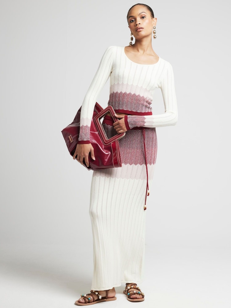 River Island Red Chevron Long Sleeve Top - Image 1 of 4