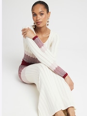 River Island Red Chevron Long Sleeve Top - Image 2 of 4