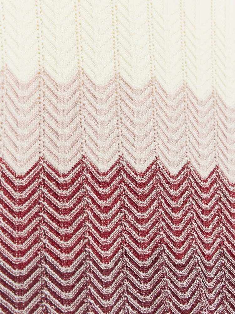 River Island Red Chevron Long Sleeve Top - Image 4 of 4