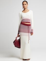 River Island Red Dark Chevron Skirt - Image 1 of 5