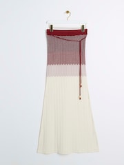 River Island Red Dark Chevron Skirt - Image 4 of 5
