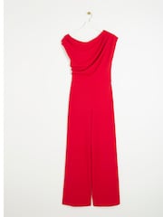 River Island Red Off Shoulder Drape Jumpsuit - Image 5 of 6