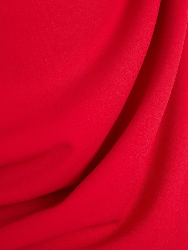 River Island Red Off Shoulder Drape Jumpsuit - Image 6 of 6