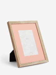 Pink Peach Colour Mount and Oak Effect Photo Frame - Image 3 of 6