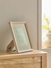 Green Sage Colour Mount and Oak Effect Photo Frame - Image 1 of 6