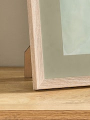 Green Sage Colour Mount and Oak Effect Photo Frame - Image 2 of 6
