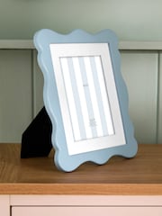 Blue Wavy Wooden Photo Frame - Image 2 of 5
