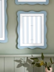 Blue Wavy Wooden Photo Frame - Image 3 of 5