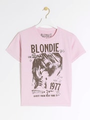River Island Pink 100% Cotton Blondie Short Sleeve Printed T-Shirt - Image 5 of 6