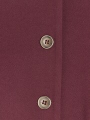 River Island Red Short Length High Neck Button Waistcoat - Image 4 of 4