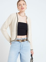 River Island Neat Fit Teksturirana pletena jopa - Slika 3 iz 4