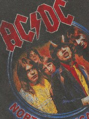 River Island Grey Short Sleeve ACDC Baby Shrunken T-Shirt - Image 4 of 4