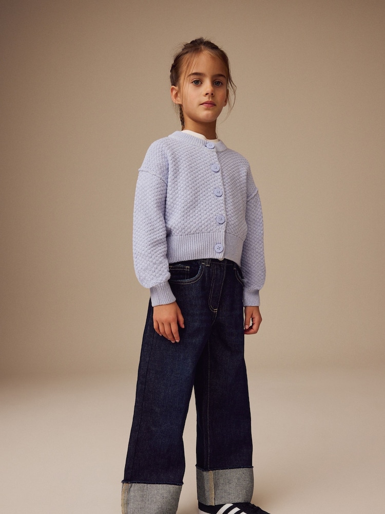 modra - Crew Neck Cardigan (3-16yrs) - Slika 1 iz 9
