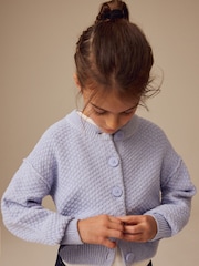 modra - Crew Neck Cardigan (3-16yrs) - Slika 4 iz 9