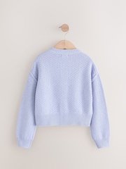 modra - Crew Neck Cardigan (3-16yrs) - Slika 7 iz 9