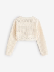 Bež - Knitted Cardigan (3-16yrs) - Slika 4 iz 6