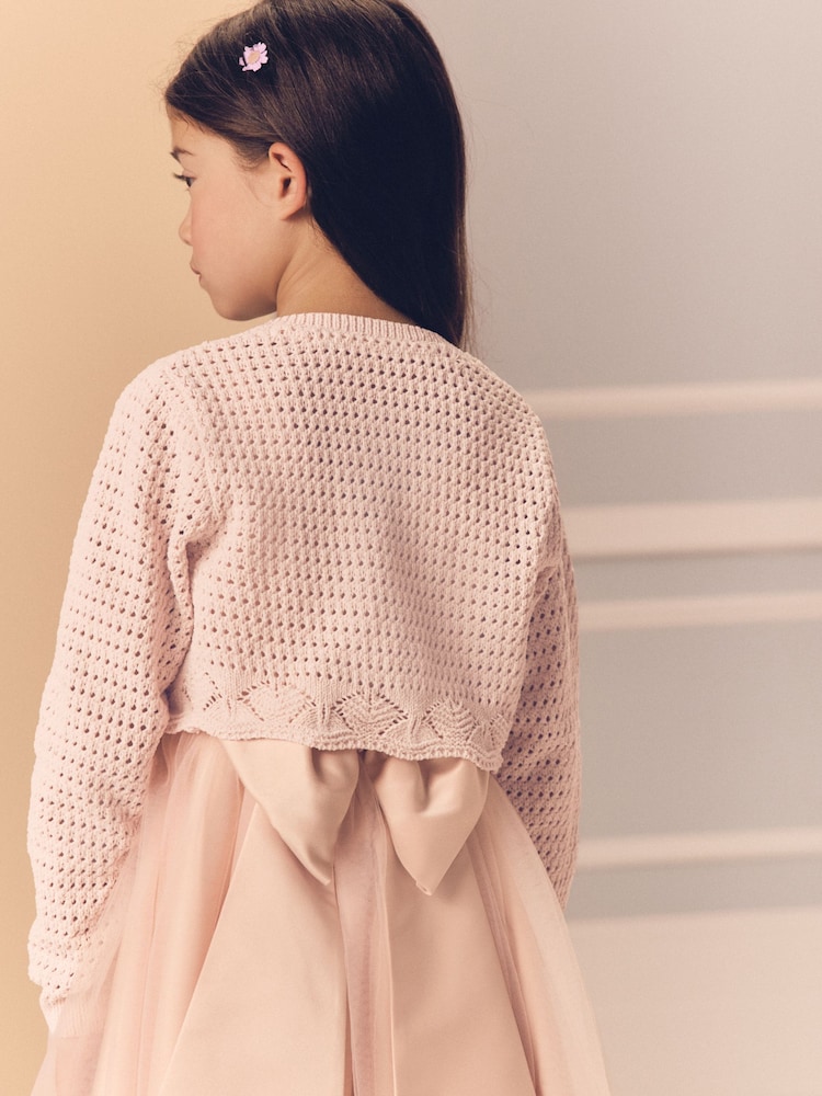 rožnata - Knitted Cardigan (3-16yrs) - Slika 2 iz 8