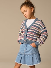 Blue V-Neck Cardigan (3-16yrs) - Image 1 of 8