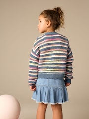 Blue V-Neck Cardigan (3-16yrs) - Image 3 of 8