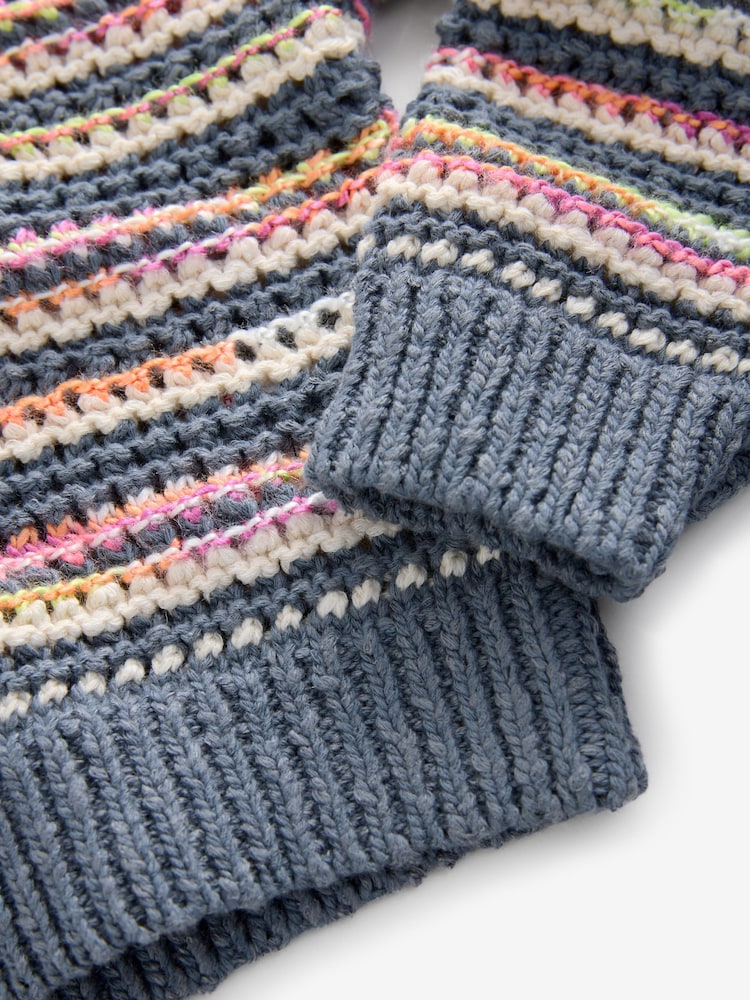 Blue V-Neck Cardigan (3-16yrs) - Image 8 of 8