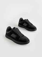 Black EDIT Court Trainers - Image 1 of 5