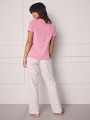 Pink Heart 100% Cotton Short Sleeve Pyjamas - Image 2 of 8