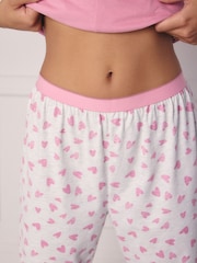 Pink Heart 100% Cotton Short Sleeve Pyjamas - Image 4 of 8