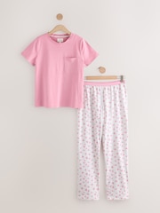 Pink Heart 100% Cotton Short Sleeve Pyjamas - Image 5 of 8