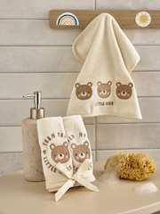 3 Pack Natural Bear 100% Cotton Face Cloths - Image 1 of 3