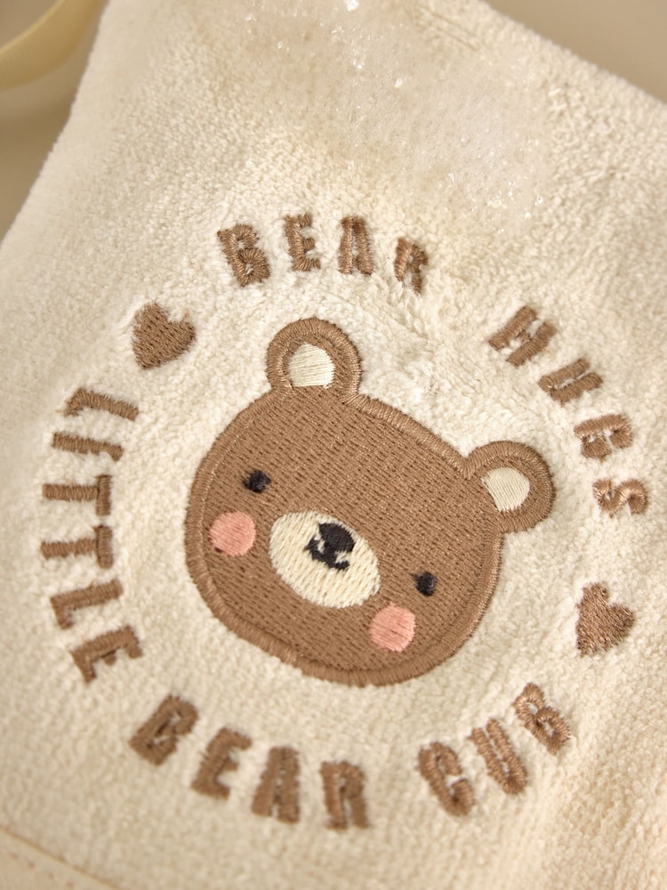 3 Pack Natural Bear 100% Cotton Face Cloths - Image 2 of 3