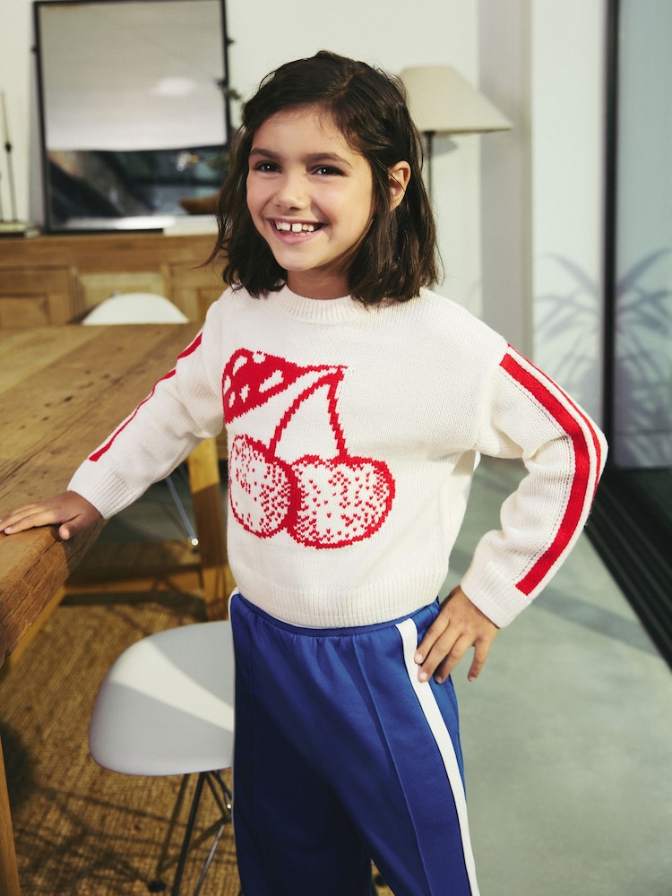 Cream/Red Cherry Jumper (3-16yrs) - Image 2 of 7
