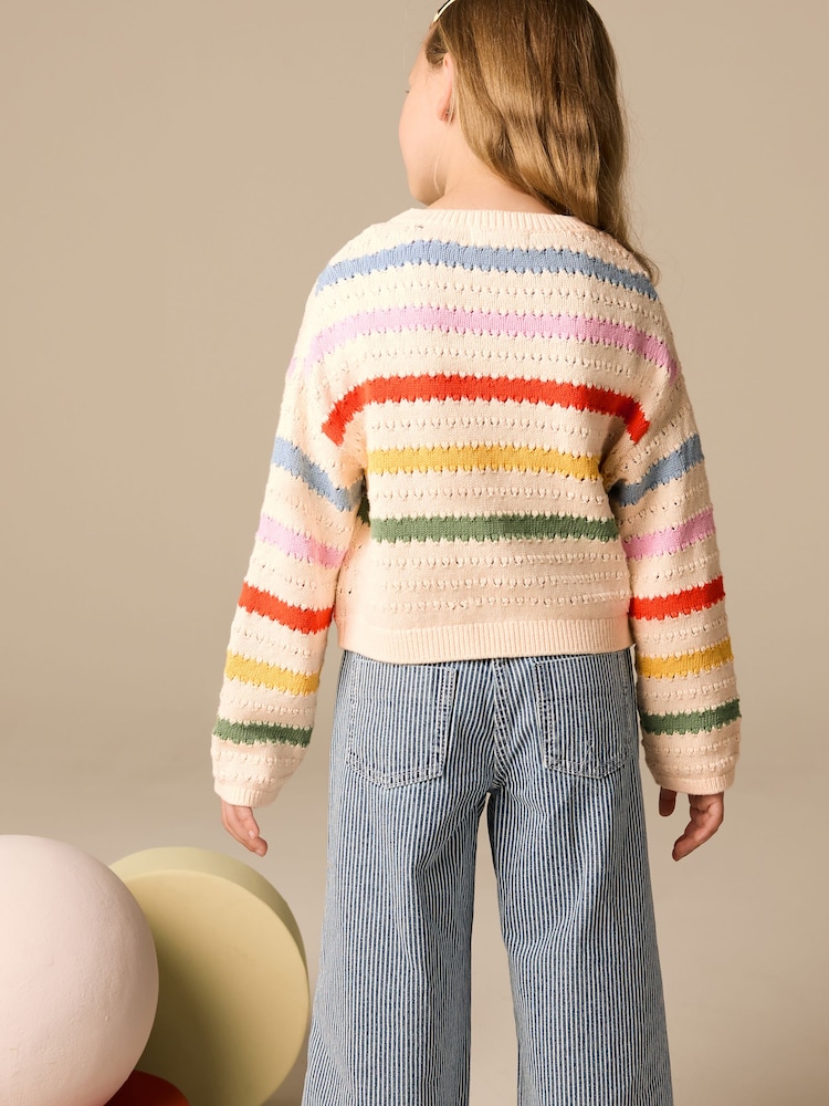 Rainbow 100% Cotton Boxy Rainbow Jumper (3-16yrs) - Image 3 of 9