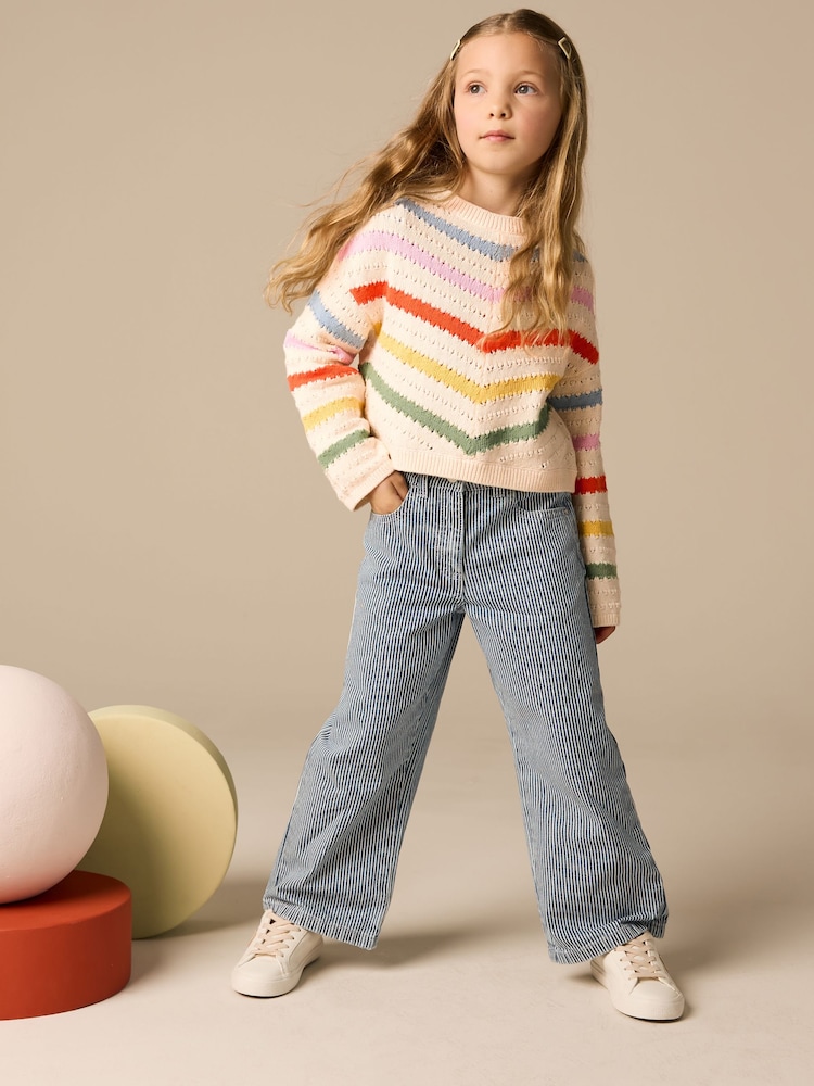 Rainbow 100% Cotton Boxy Rainbow Jumper (3-16yrs) - Image 4 of 9