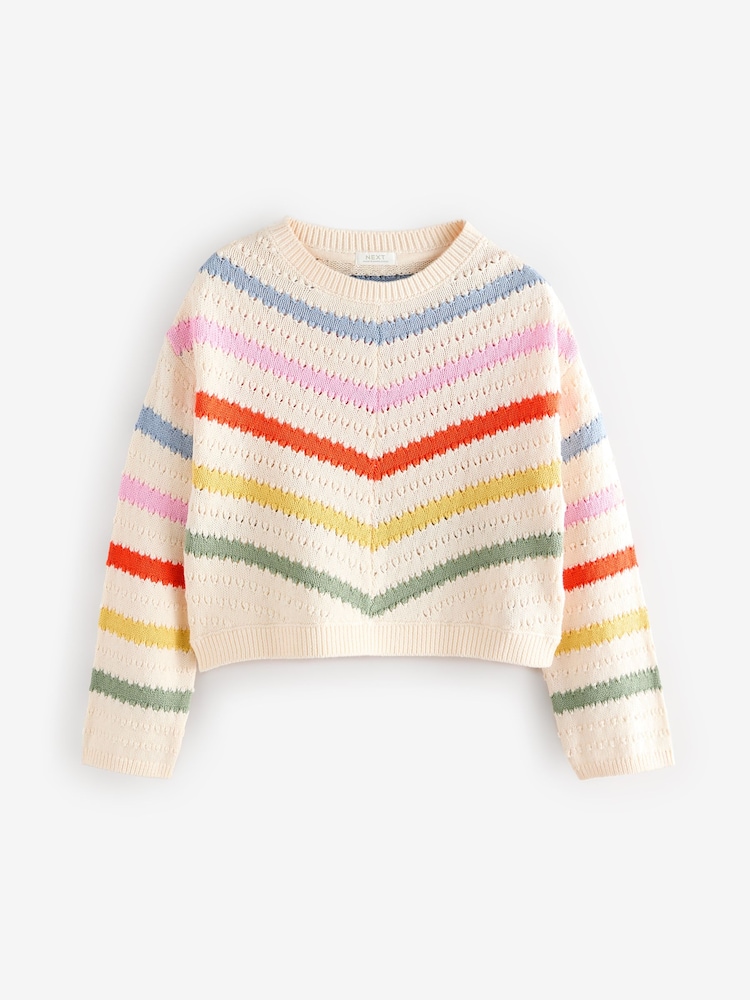Rainbow 100% Cotton Boxy Rainbow Jumper (3-16yrs) - Image 6 of 9