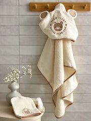 Natural 100% Cotton Newborn Hooded Baby Towel - Image 3 of 5