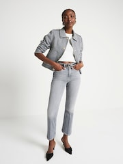 River Island Grey High Rise Cropped Flare Jeans - Image 2 of 6