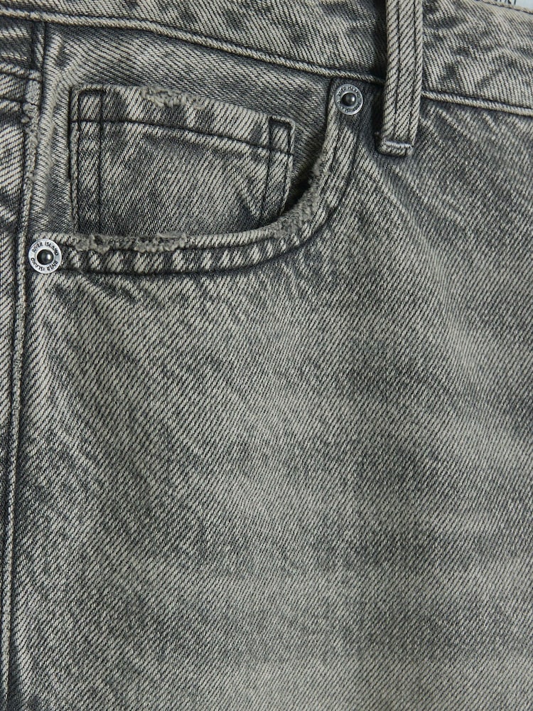 River Island Alto Rise Relaxed Straight Crop Floyd 100% Cotton Jeans - Imagen 4 de 4