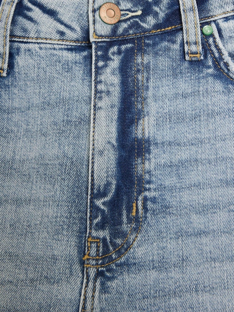 River Island Blue Light Wide Crop Doris Jeans - Image 4 of 4