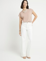 River Island Jeans mit hohem Bund und weitem Bein - Bild 1 von 5