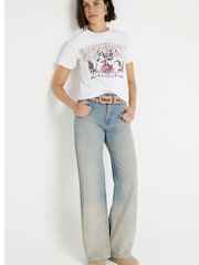 River Island Blue Light Relaxed Straight Christina Jeans - Image 2 of 5