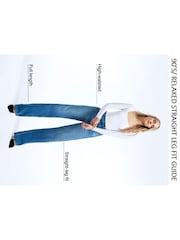 River Island Blue Light Relaxed Straight Christina Jeans - Image 5 of 5