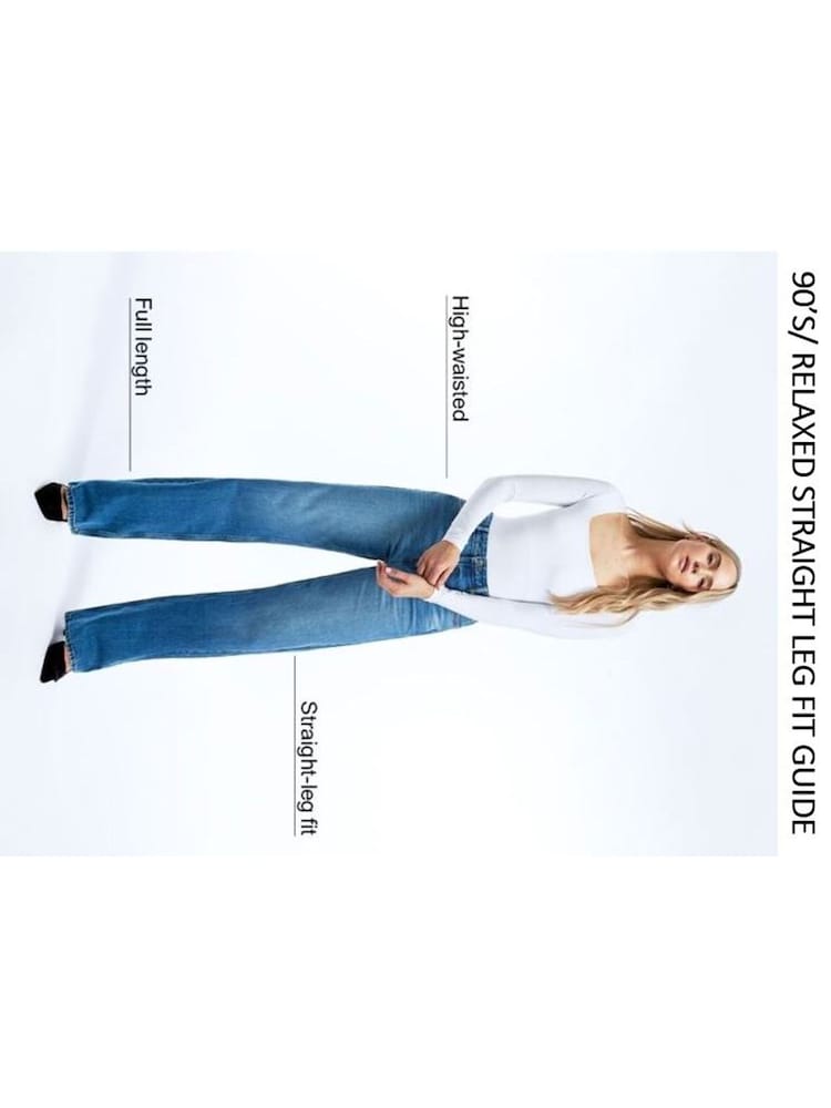 River Island Blue Light Relaxed Straight Christina Jeans - Image 5 of 5