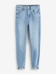 River Island Light Blue Mid Rise Bum Sculpt Skinny Jeans - Image 3 of 5