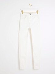 River Island White High Rise Bum Scuplt Skinny Jeans - Image 5 of 6