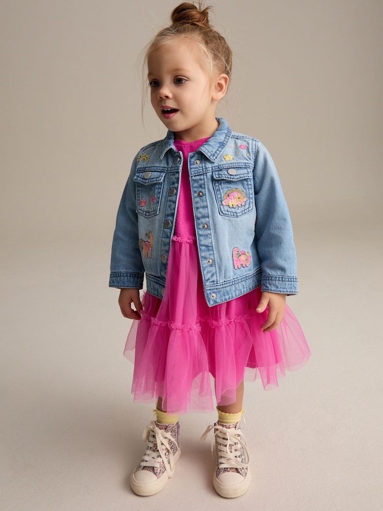 Denim azul medio - Chaqueta de algodón 100 % con diseño de unicornio estilo western (3 meses - 7 años) - Imagen 2 de 9 Denim azul medio - Chaqueta de algodón 100 % con diseño de unicornio estilo western (3 meses - 7 años) - Imagen 2 de 9