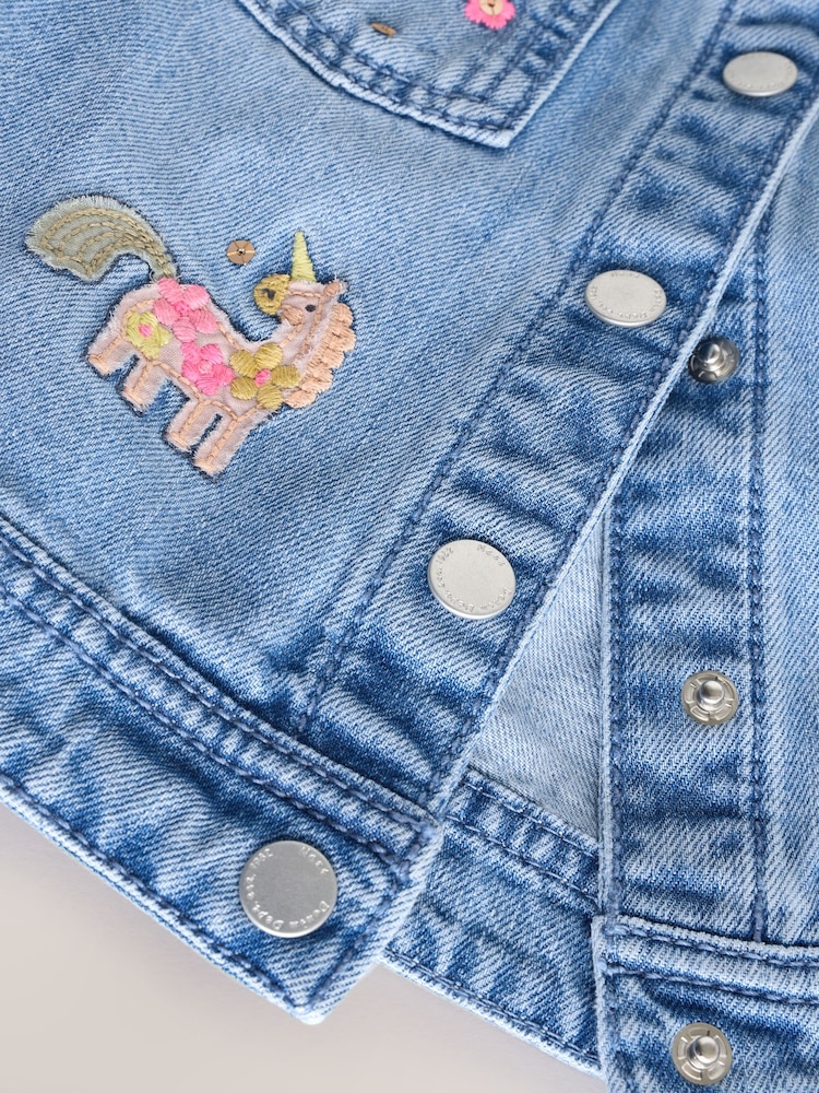 Denim azul medio - Chaqueta de algodón 100 % con diseño de unicornio estilo western (3 meses - 7 años) - Imagen 9 de 9 Denim azul medio - Chaqueta de algodón 100 % con diseño de unicornio estilo western (3 meses - 7 años) - Imagen 9 de 9