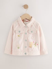 Pink 100% Cotton Stripe Emb Western Jacket (3mths-7yrs) - Image 5 of 9