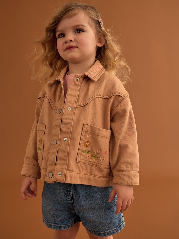 Sand Embroidered Shacket (3mths-7yrs) - Image 1 of 10