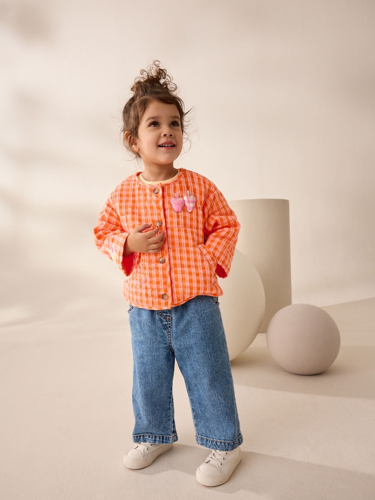Orange - Gingham Character Jacket (3mths-7yrs) - Bild 2 von 10 Orange - Gingham Character Jacket (3mths-7yrs) - Bild 2 von 10