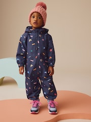 Navy Character Waterproof Puddlesuit (3mths-7yrs) - Image 1 of 9